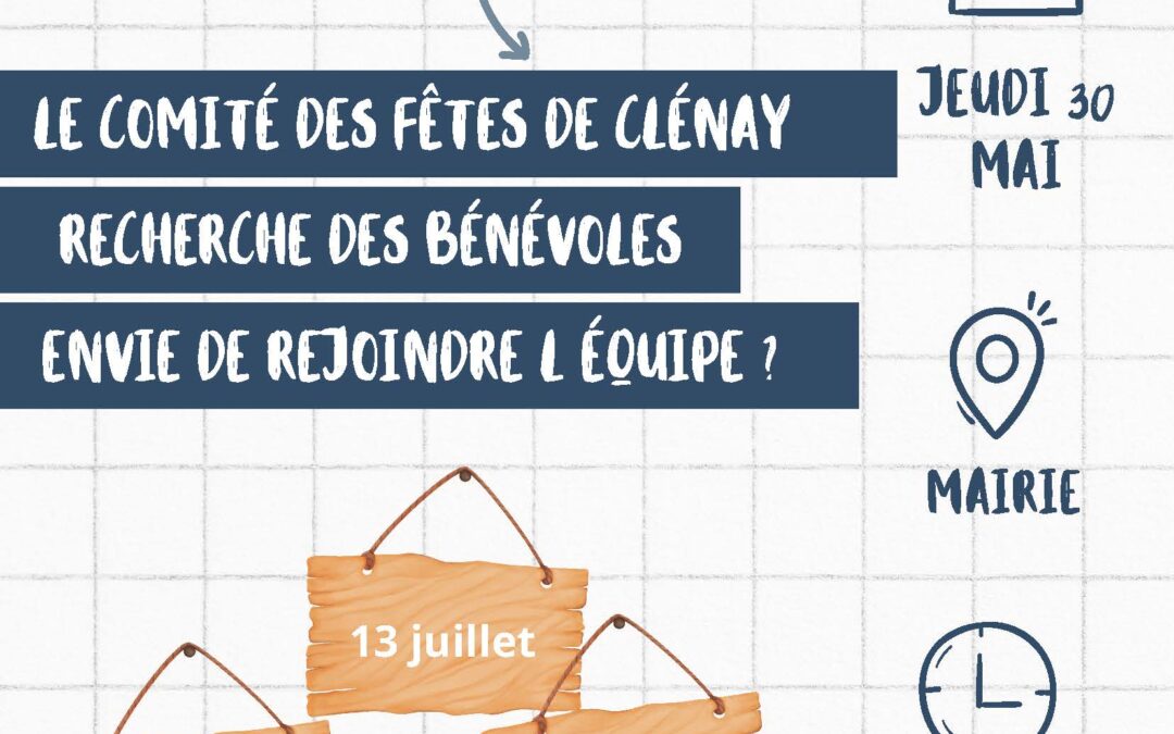 Comité des fêtes de Clénay : réunion d’information