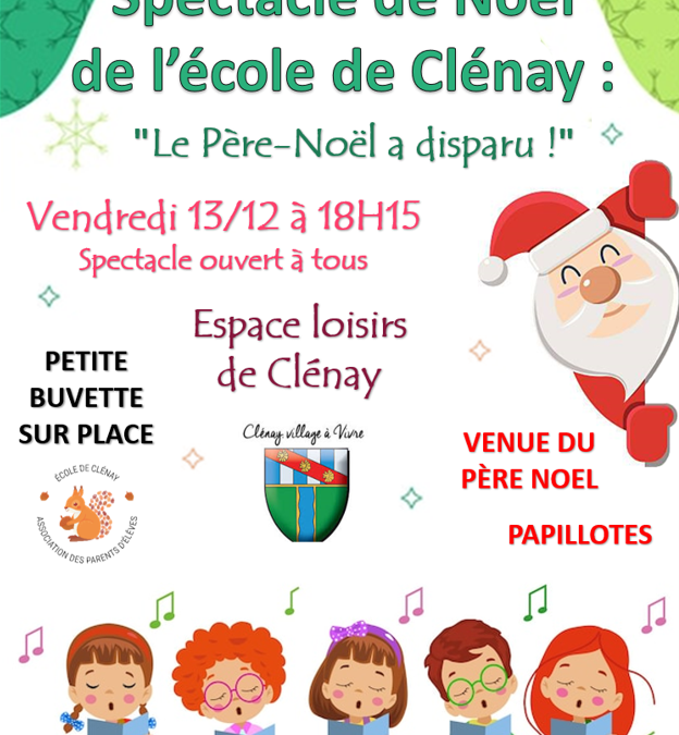 Spectacle de Noël de l’école de Clénay