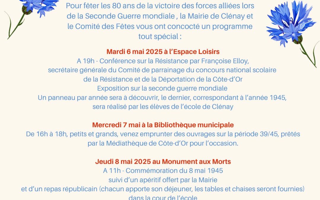Commémoration du 8 mai : les 80 ans !
